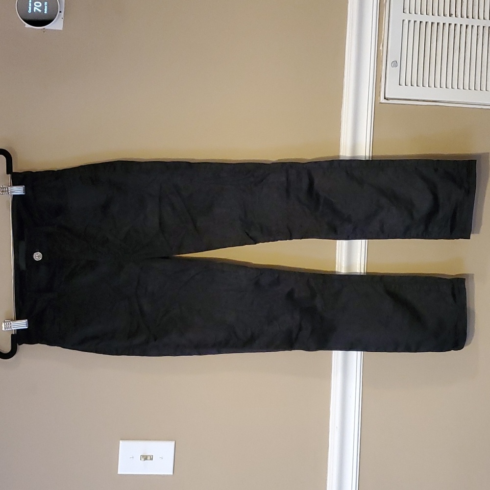 7 For All Mankind Women Black High Rise Velvet Skinny Pants Stretch Soft Size 26